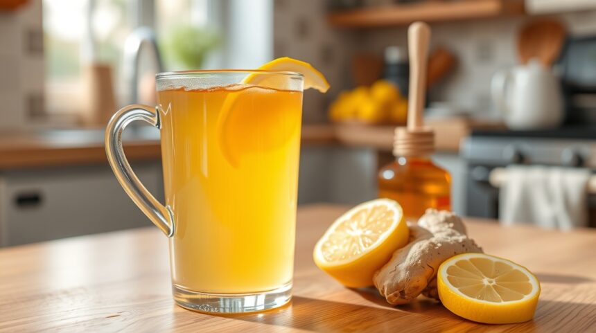 Friss gyömbértea citrommal és mézzel az egészségért