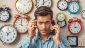 womensway 127 Fiatal férfi kétségbeesetten telefonál, különböző órák között