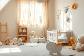 Baba szoba játékokkal és puha plüssökkel