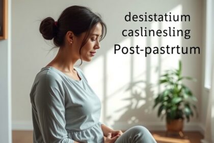 Nő szülés utáni depresszióval, érzelmi támogatás szükségessége