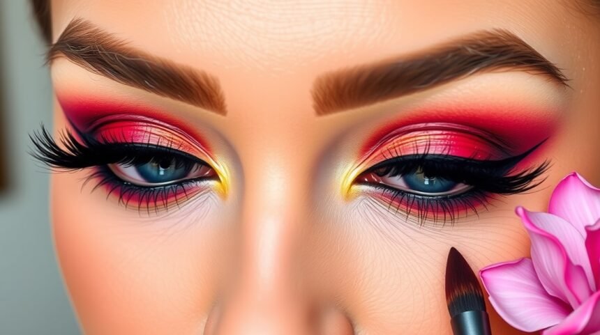 Színes smink kezdő sminkesek számára, hibátlan bőrápolás és technikák.