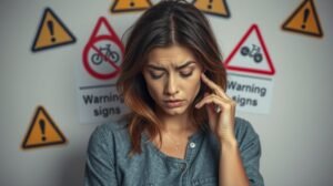 womensway 128 Egy nő, aki vészjelzésekről gondolkodik a kapcsolata tiszteletéről.