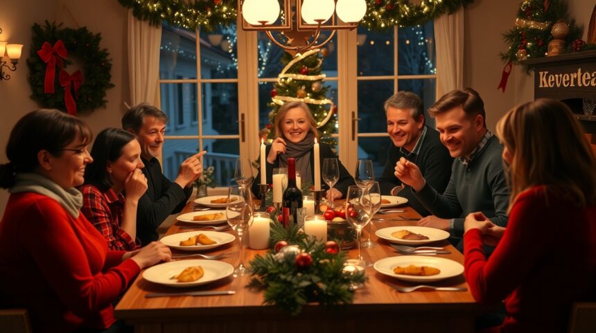 3 ok, amiért érdemes az ünnepek alatt párt találni 1 Ünnepi vacsora barátokkal, ünnepi hangulattal a karácsonyi időszakban.