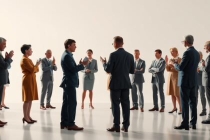 Csoportos vitázó emberek egy fehér háttér előtt