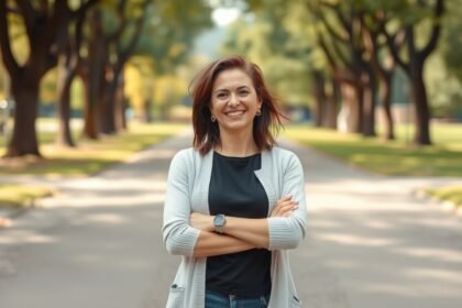 Önálló nő, aki a saját erejében bízik és magabiztosan mosolyog.