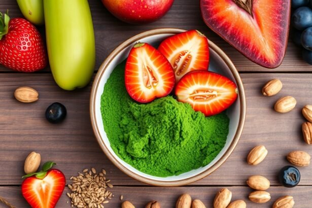 Friss gyümölcsök és spirulina mikroalga táplálókedvelőknek