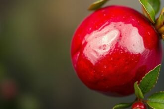 Friss gránátalma a fán, egészséges táplálék forrás.