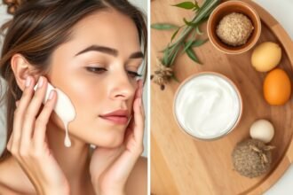 Száraz bőr ápolása otthoni módszerekkel, krémek és természetes összetevők használatával.