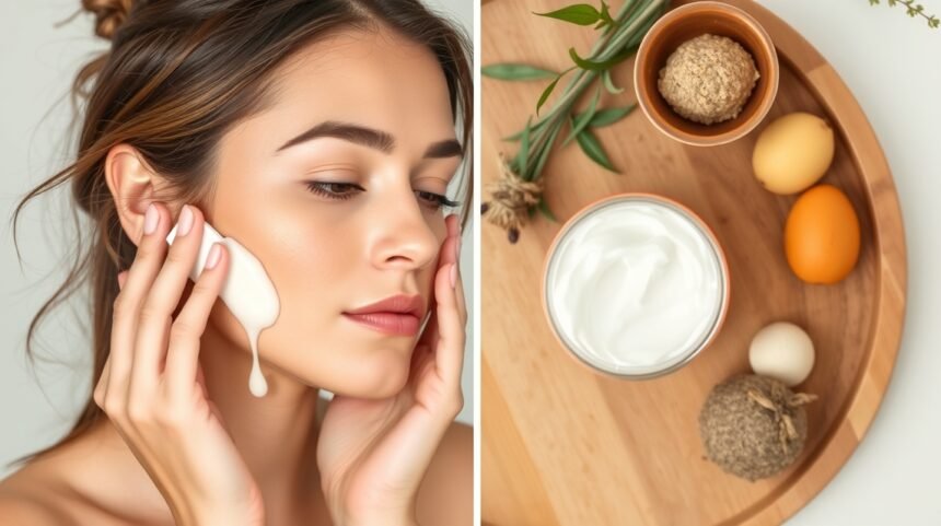 Száraz bőr ápolása otthoni módszerekkel, krémek és természetes összetevők használatával.