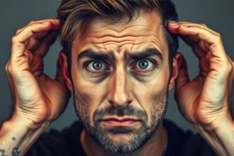 Férfi, aki zavarban van a kapcsolatok miatt