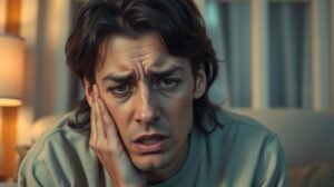 womensway 139 Férfi, aki stresszes és ideges, kéz a fején