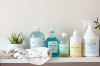 Fedezd fel bababarát, vegyszermentes takarítási tippeket: természetes tisztítószerek, enyhe illóolajok, biztonságos fertőtlenítés, porszívózás, játékok és pelenkázó higiéné — egyszerű, hatékony módszerek az egészséges otthonért.