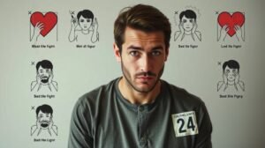 womensway 142 Férfi arckifejezések és figyelmeztető jelek a kapcsolatokban.