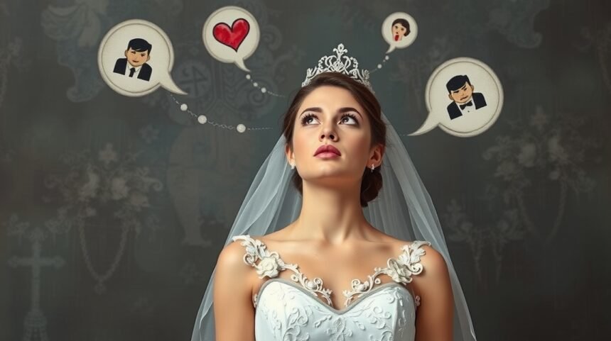 Egy nő házasság előtti gondolatai és kételyei.