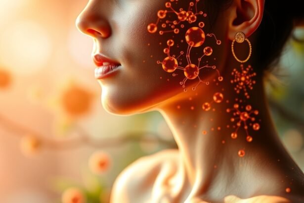 A bélflóra egészséges hatása a bőrre, mikroszkopikus részletekkel.