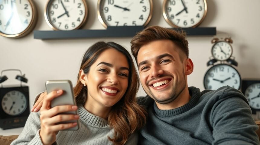 Fiatal pár távolsági kapcsolatot ápol, a kommunikáció fontossága.