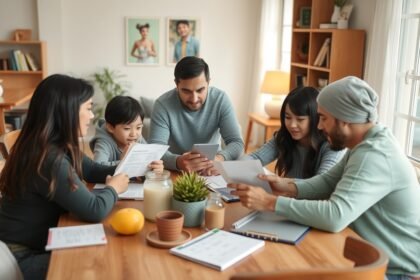 Család és barátok közös hobbik pénzügyi tervezése.