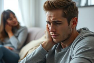 Fáradt párkapcsolati helyzet két fiatal között