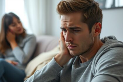 Fáradt párkapcsolati helyzet két fiatal között