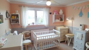 Baba szoba pelenkázóval és kis ággyal