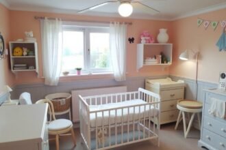 Baba szoba pelenkázóval és kis ággyal