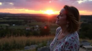 Édesanya a naplementében, gondolkodva a bűntudatról és maximalizmusról.