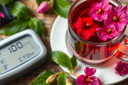 Hibiszkusz tea és vérnyomásmérő, természetes gyógymód