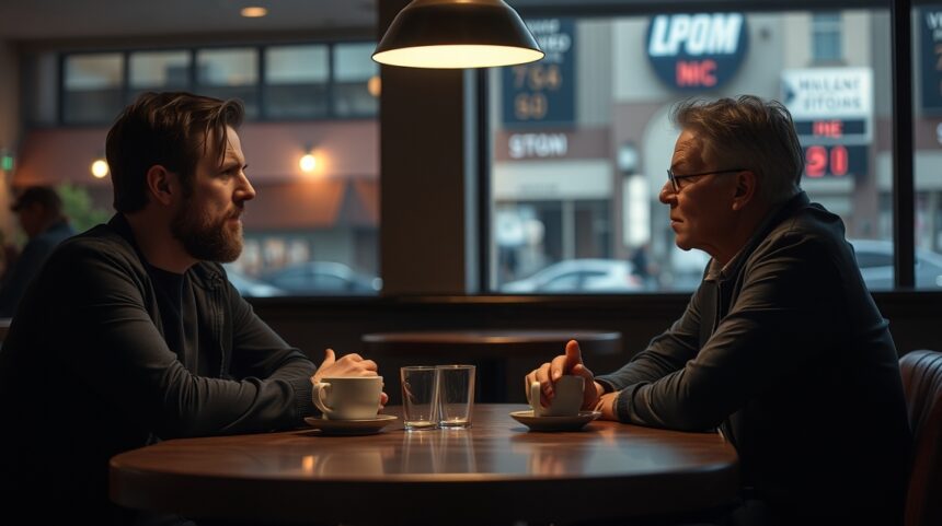 Miért kerüljük a nehéz beszélgetéseket? 1 Két ember mély beszélgetést folytat egy kávézóban.