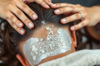 Fejbőr radírozása hidratáló kezeléssel