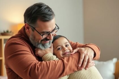 Egy gyermek és egy szülő közötti érzelmi kötődés és támogatás