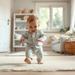 Baba önálló mozgás közben a szobában