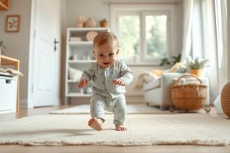 Baba önálló mozgás közben a szobában