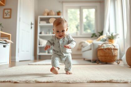 Baba önálló mozgás közben a szobában