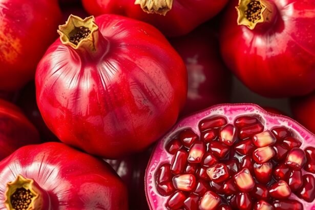 Egészséges gránátalmák és kibővített gránátalma magok