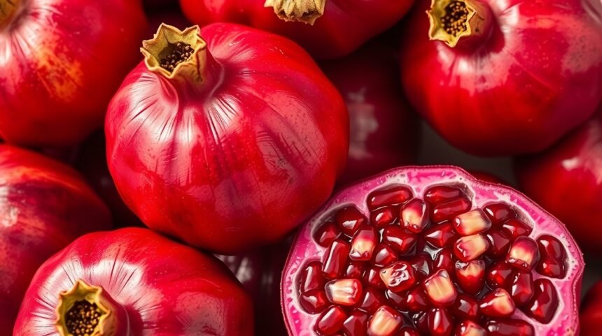 Egészséges gránátalmák és kibővített gránátalma magok