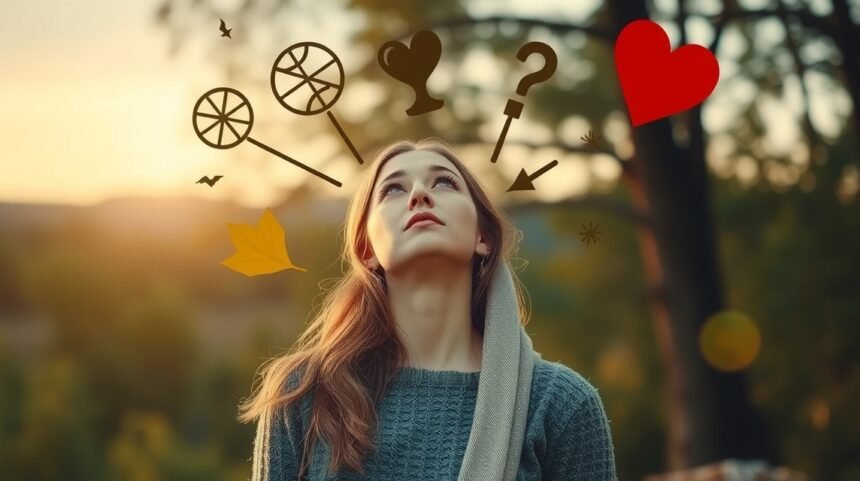 Nő gondolkodik a párkapcsolat változásain és lehetőségein.