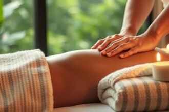 Masszázs relaxációs kezelés gyertyafénynél