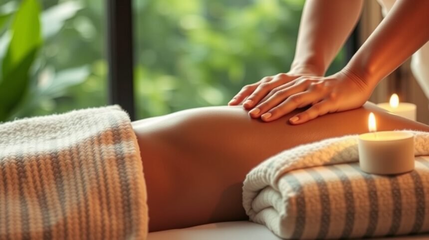 Masszázs relaxációs kezelés gyertyafénynél