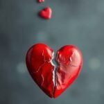 Törött szív szimbolizálja a bánatot és a csalódást a kapcsolatokban.