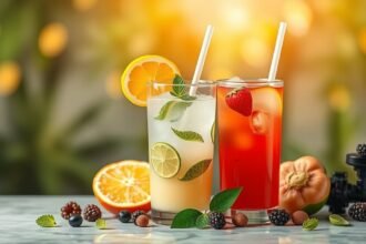 Frissítő immunerősítő italok citrusfélékkel és bogyós gyümölcsökkel
