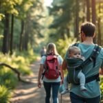 Babatartós túra édesanyával és édesapával a természetben.