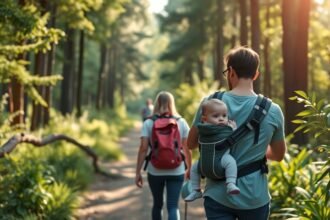 Babatartós túra édesanyával és édesapával a természetben.