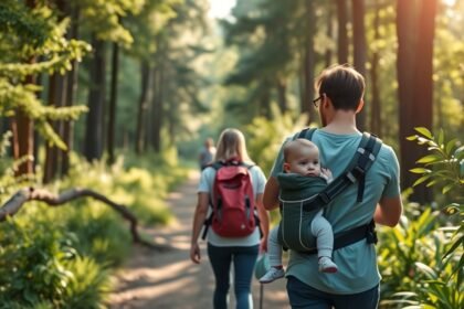 Babatartós túra édesanyával és édesapával a természetben.