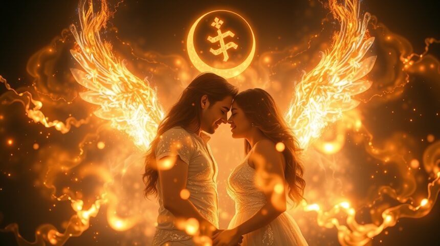 Pár energikus kapcsolata, aura és misztikum ábrázolása