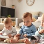 Kisgyermekek digitális eszközökkel játszanak otthon.