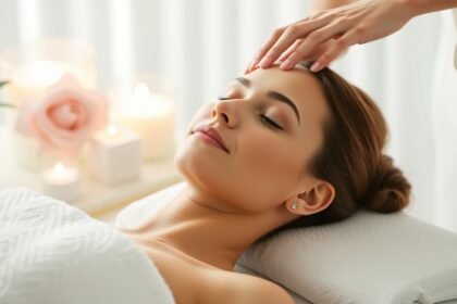 Arcmasszázs relaxáció közben kényelmes környezetben