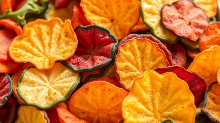 Színes zöldségchipsek, egészséges ropogtatnivalók alternatívái