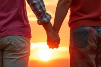 Korkülönbséges párkapcsolat és azok kihívásai naplementében.