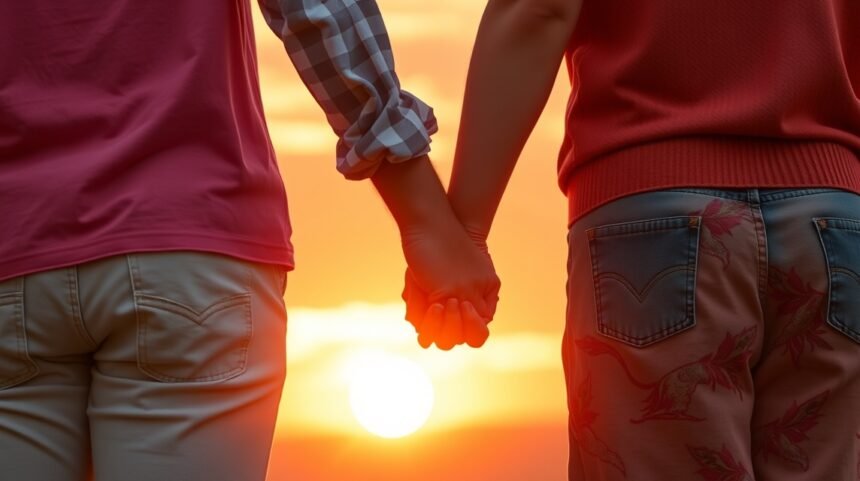 Korkülönbséges párkapcsolat és azok kihívásai naplementében.