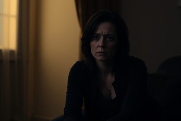 Egy nő, aki a kapcsolati boldogtalanság jeleit mutatja.